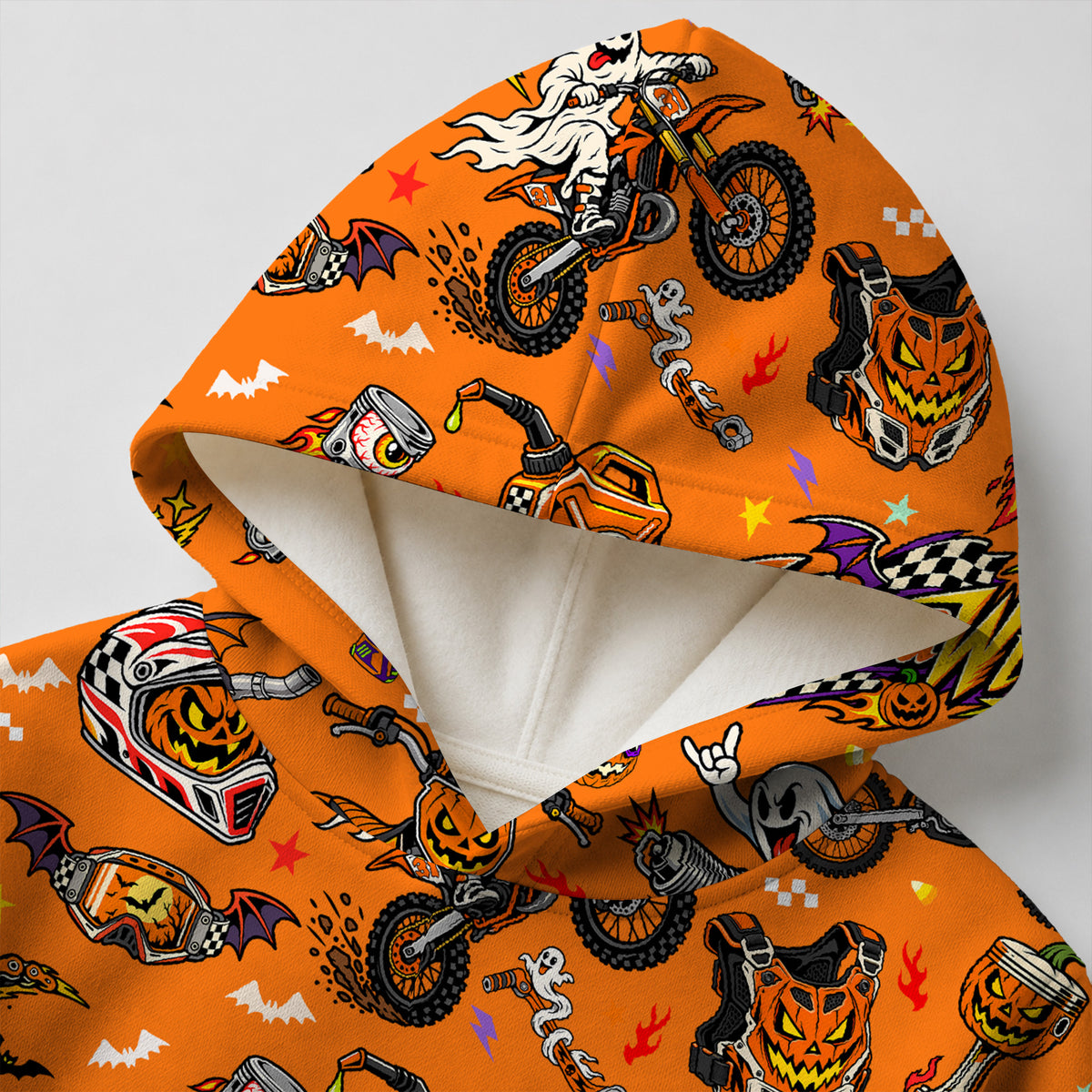 Halloween Dirt Bike Kids Hoodie