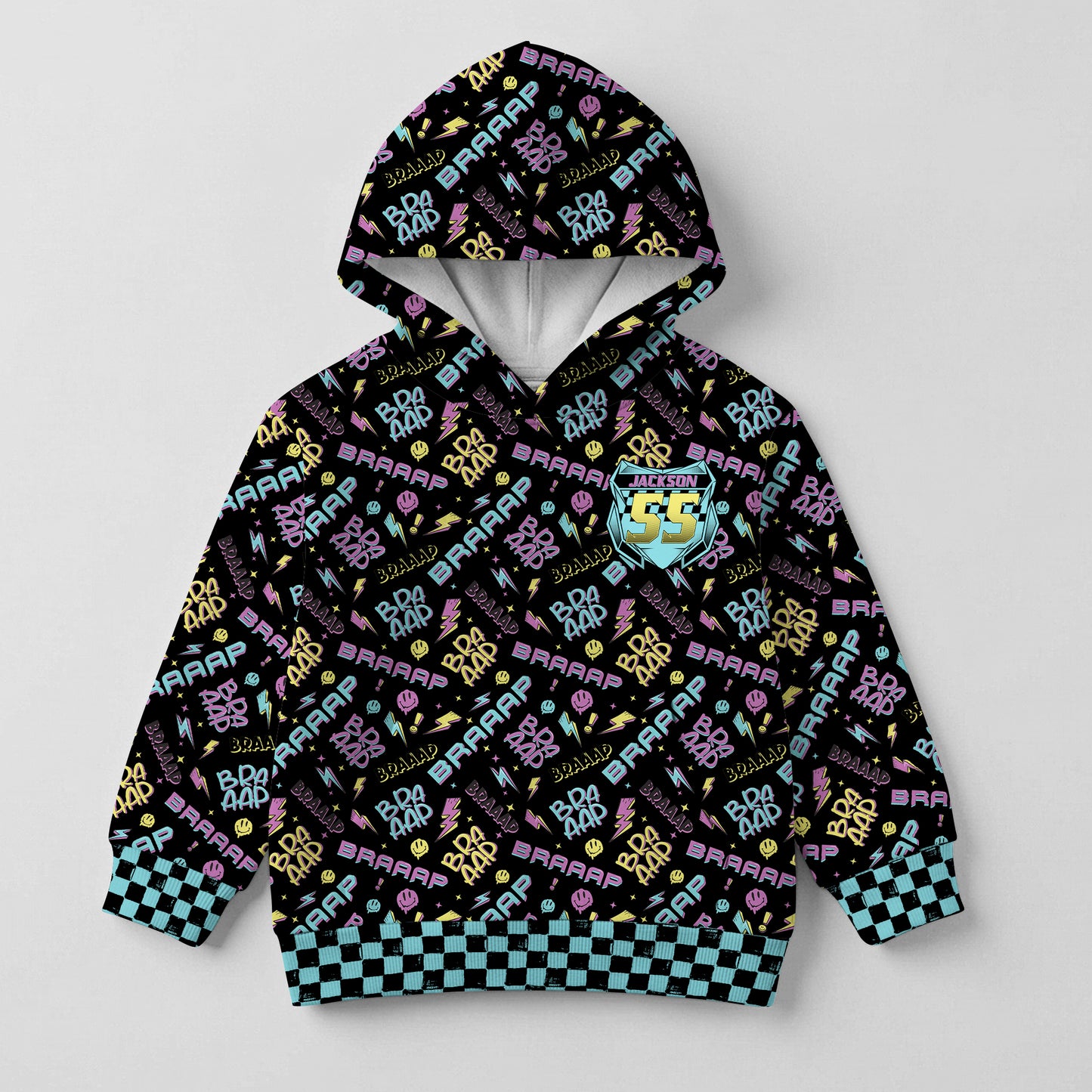 Kids Braaap Dirt Bike Hoodie – Personalized