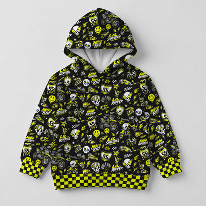Kids Team Cobra Yellow Dirt Bike Cotton Hoodie Personalized
