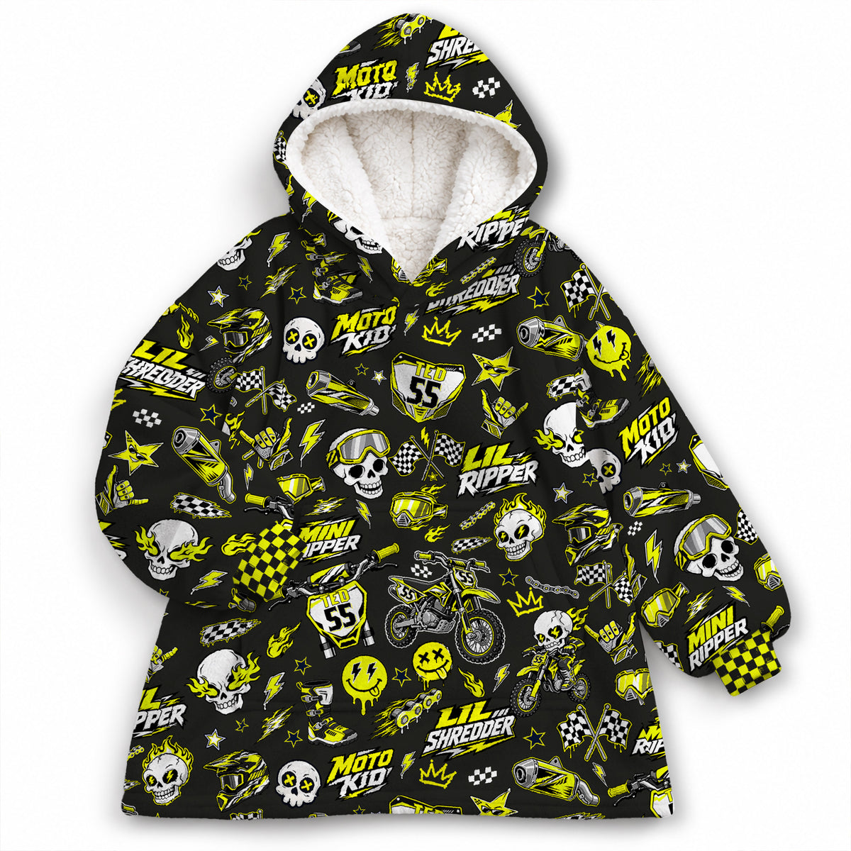 Cobra Dirt Bike Kids Snug Hoodie-Fleece