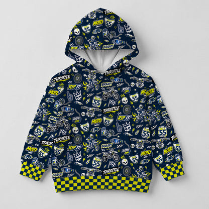 Kids Husqvarna Motocross Cotton Hoodie Personalized