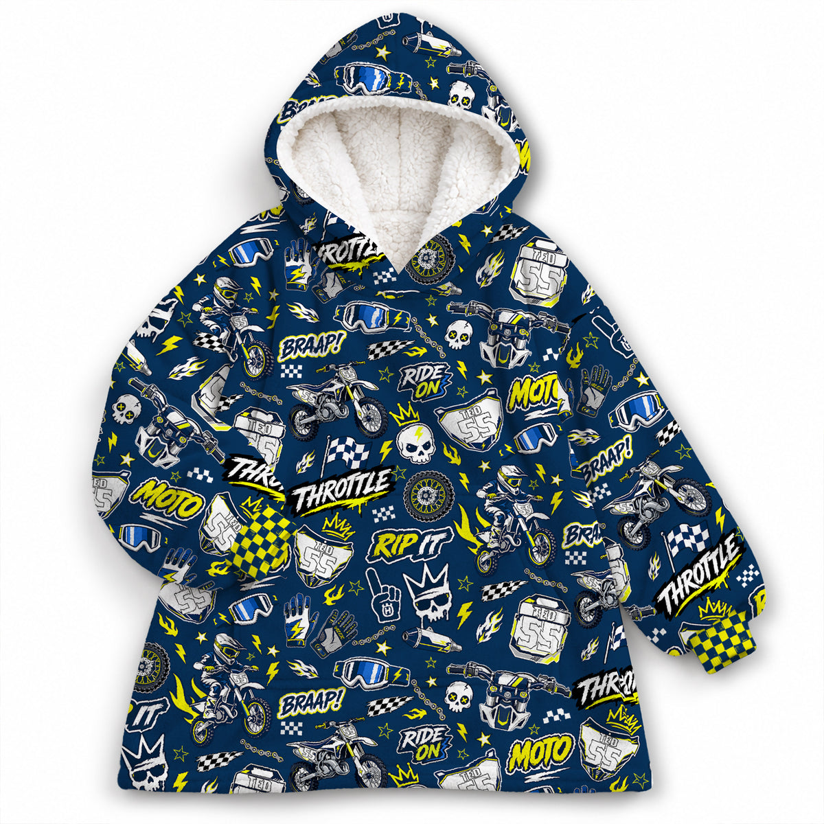 Husqvarna Dirt Bike Kids Snug Hoodie-Fleece