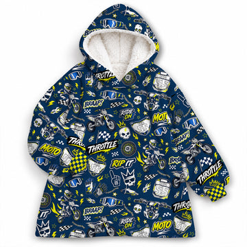 Husqvarna Dirt Bike Kids Snug Hoodie-Fleece