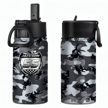 Camo Dirtbike Color - Personalized Bottle