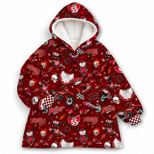 Gasgas Dirt Bike Kids Snug Hoodie-Fleece