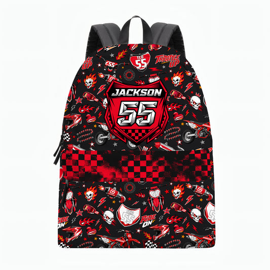 Personalized Gasgas Dirt Bike Backpack – Custom Name & Race Number