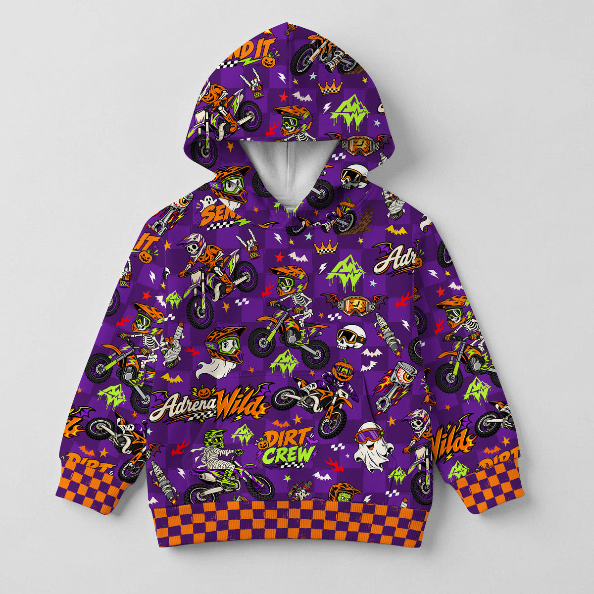 Halloween Dirt Bike Kids Hoodie