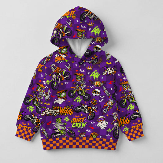 Halloween Dirt Bike Kids Hoodie