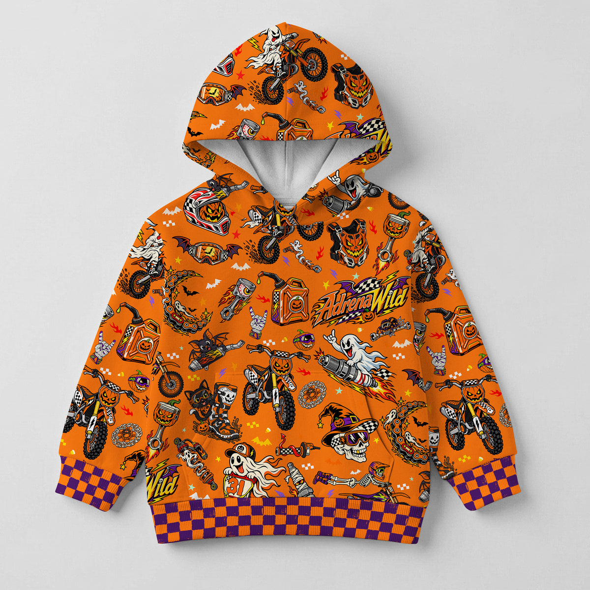 Halloween Dirt Bike Kids Hoodie