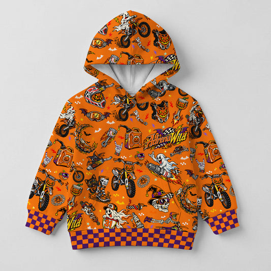 Halloween Dirt Bike Kids Hoodie