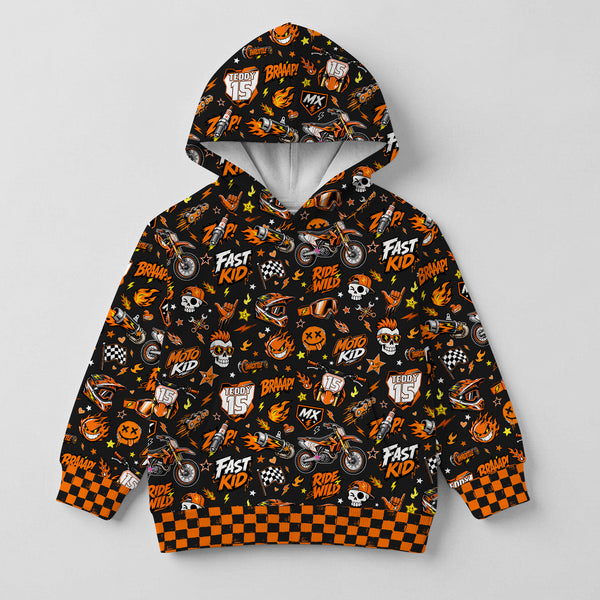 Kids Ktm Motocross Cotton Hoodie Personalized