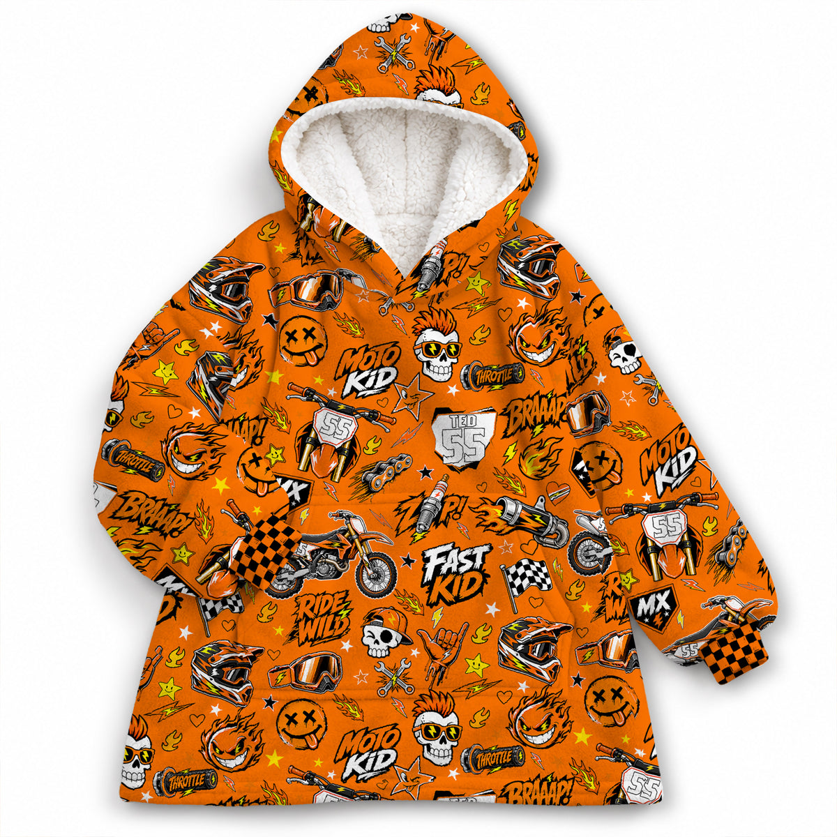 KTM Dirt Bike Kids Snug Hoodie-Fleece
