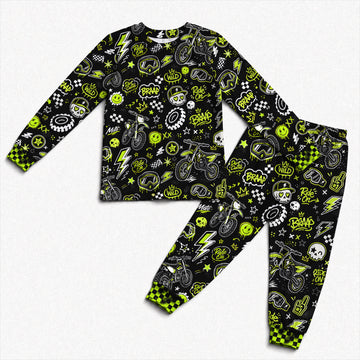 Team Green Dirt Bike Pajamas