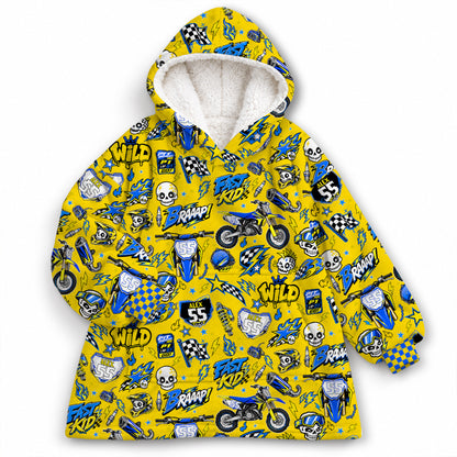 Suzuki Dirt Bike Kids Snug Hoodie-Fleece
