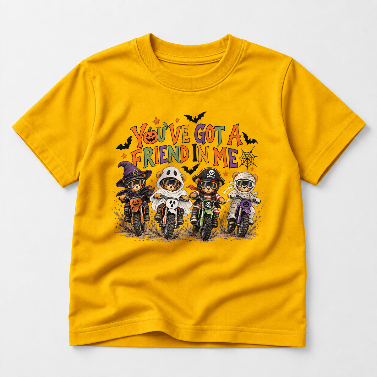 Kids Dirt Bike Boo Crew Riders Graphic Halloween T-Shirt