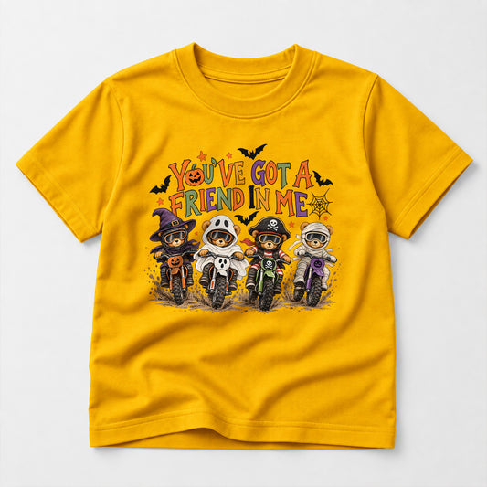 Kids Dirt Bike Boo Crew Riders Graphic Halloween T-Shirt
