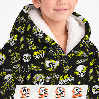 Cobra Dirt Bike Kids Snug Hoodie-Fleece