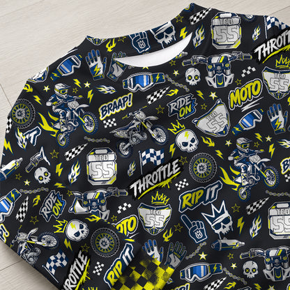 Personalized Husqvarna Dirt Bike Pajamas – Custom Name Kids Motocross Pajama Set