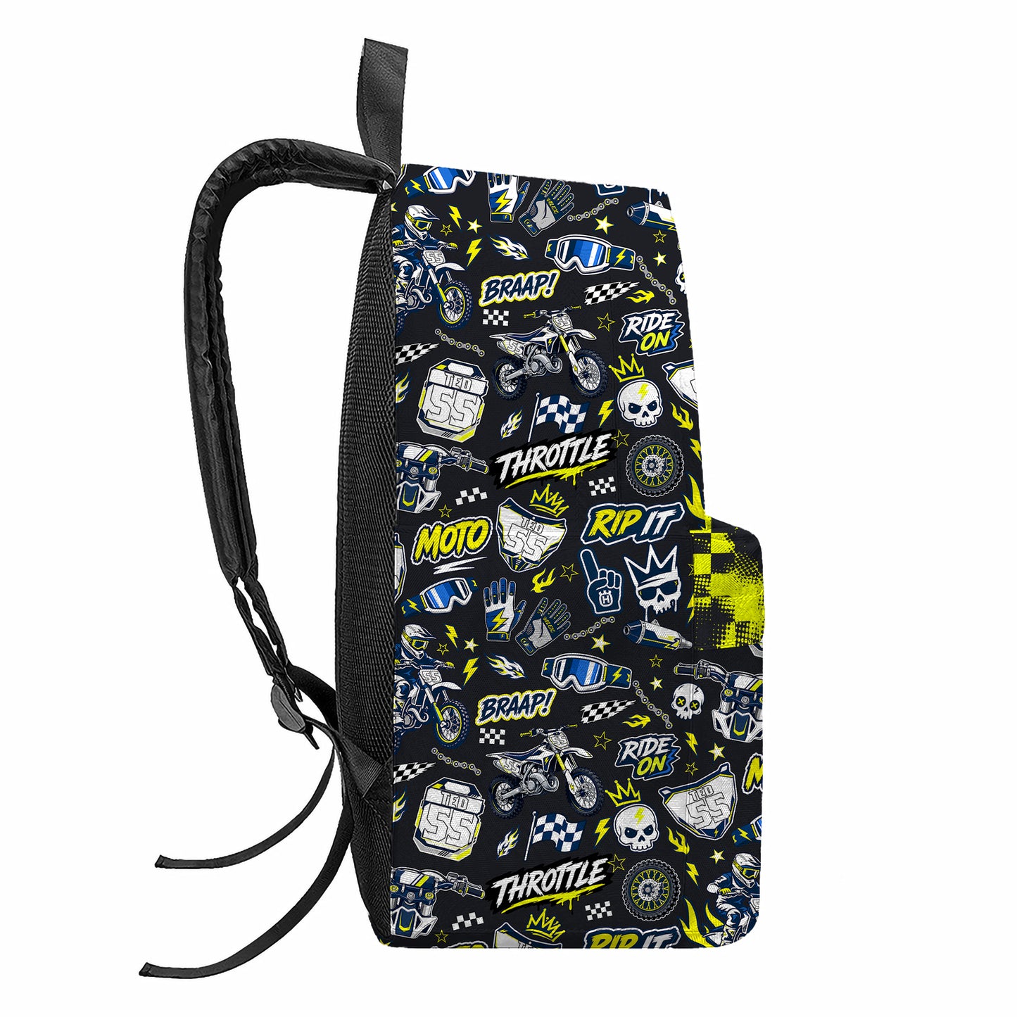 Personalized Husqvarna Dirt Bike Backpack – Custom Name & Race Number