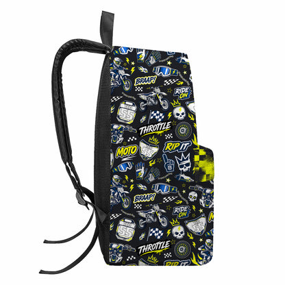 Personalized Husqvarna Dirt Bike Backpack – Custom Name & Race Number