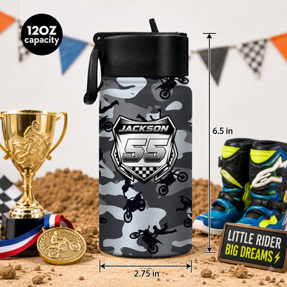 Camo Dirtbike Color - Personalized Bottle
