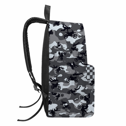 Personalized Camo Dirt Bike Backpack – Custom Name & Race Number