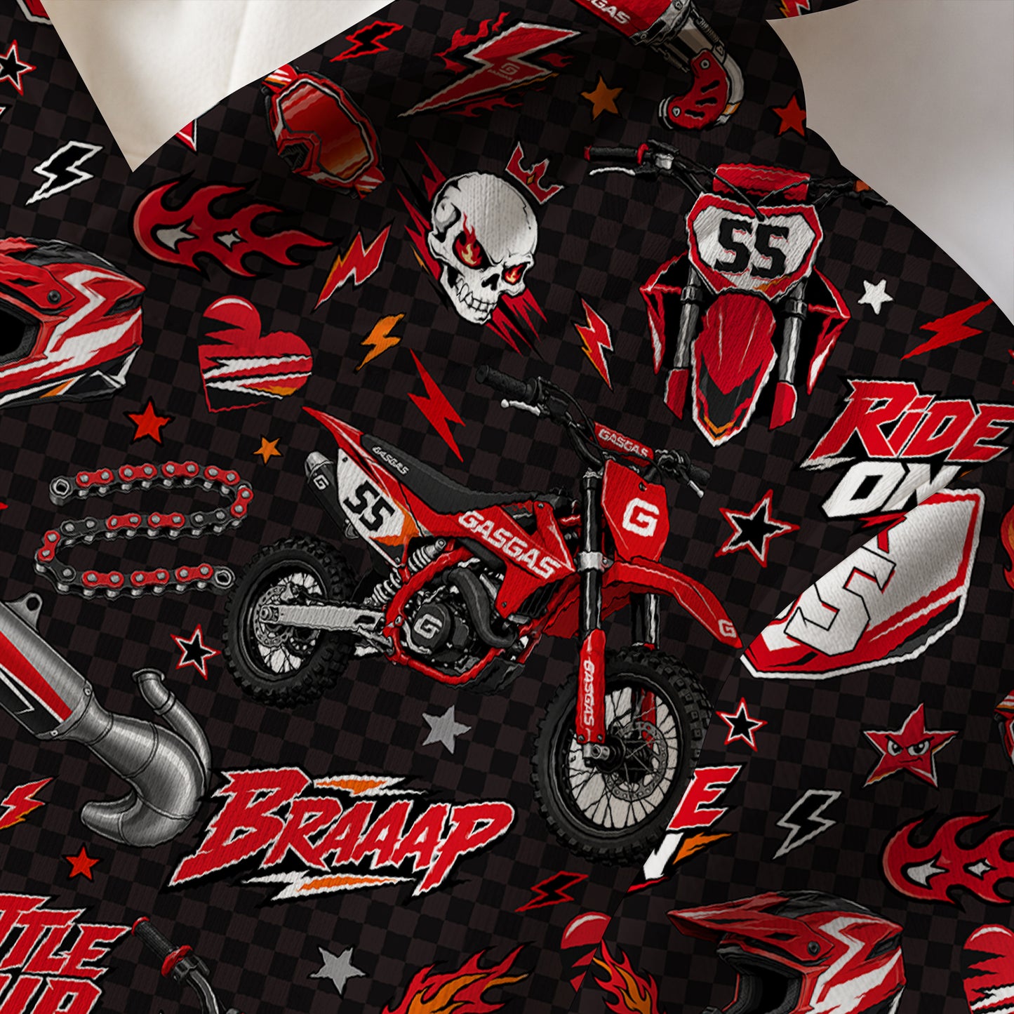 Kids GasGas Motocross Hoodie – Personalized