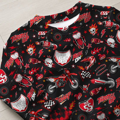 Personalized Gasgas Dirt Bike Pajamas – Custom Name Kids Motocross Pajama Set
