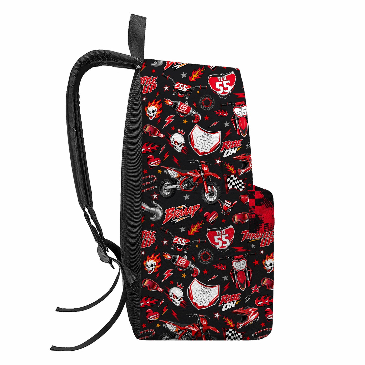 Personalized Gasgas Dirt Bike Backpack – Custom Name & Race Number