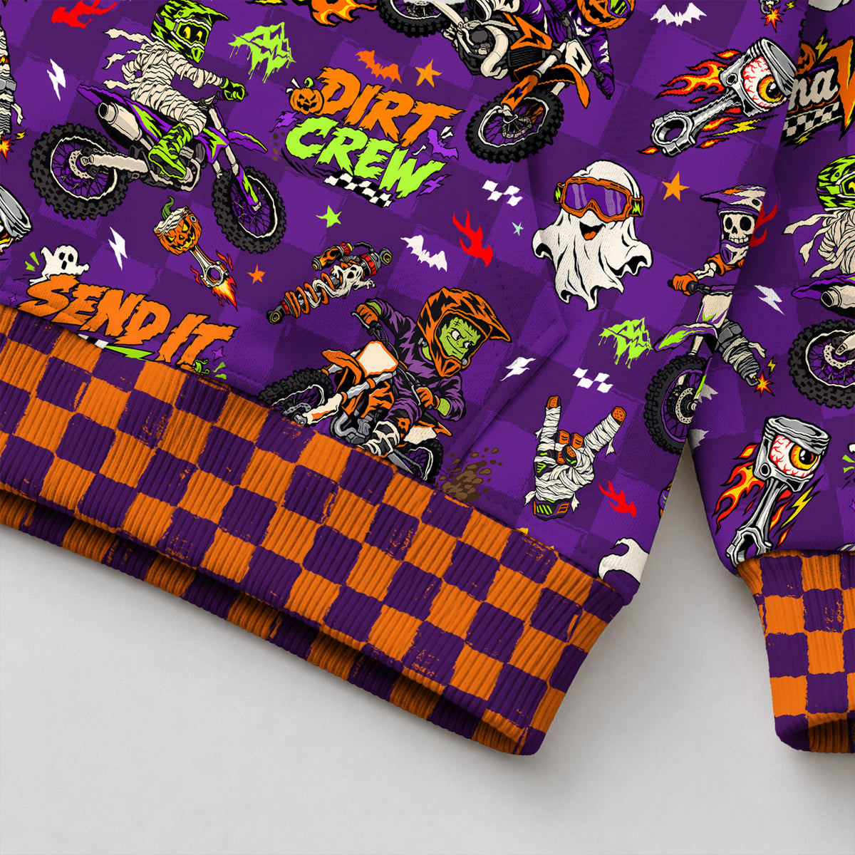 Halloween Dirt Bike Kids Hoodie