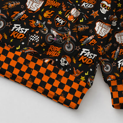 Kids Ktm Motocross Cotton Hoodie Personalized