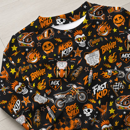 Personalized KTM Dirt Bike Pajamas – Custom Name Kids Motocross Pajama Set