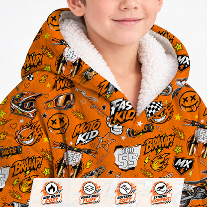 KTM Dirt Bike Kids Snug Hoodie-Fleece