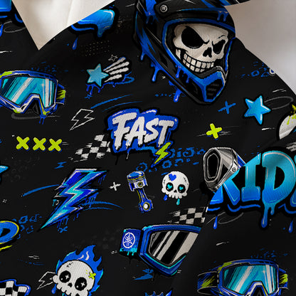 Kids Yamaha Blue Motocross Cotton Hoodie Personalized