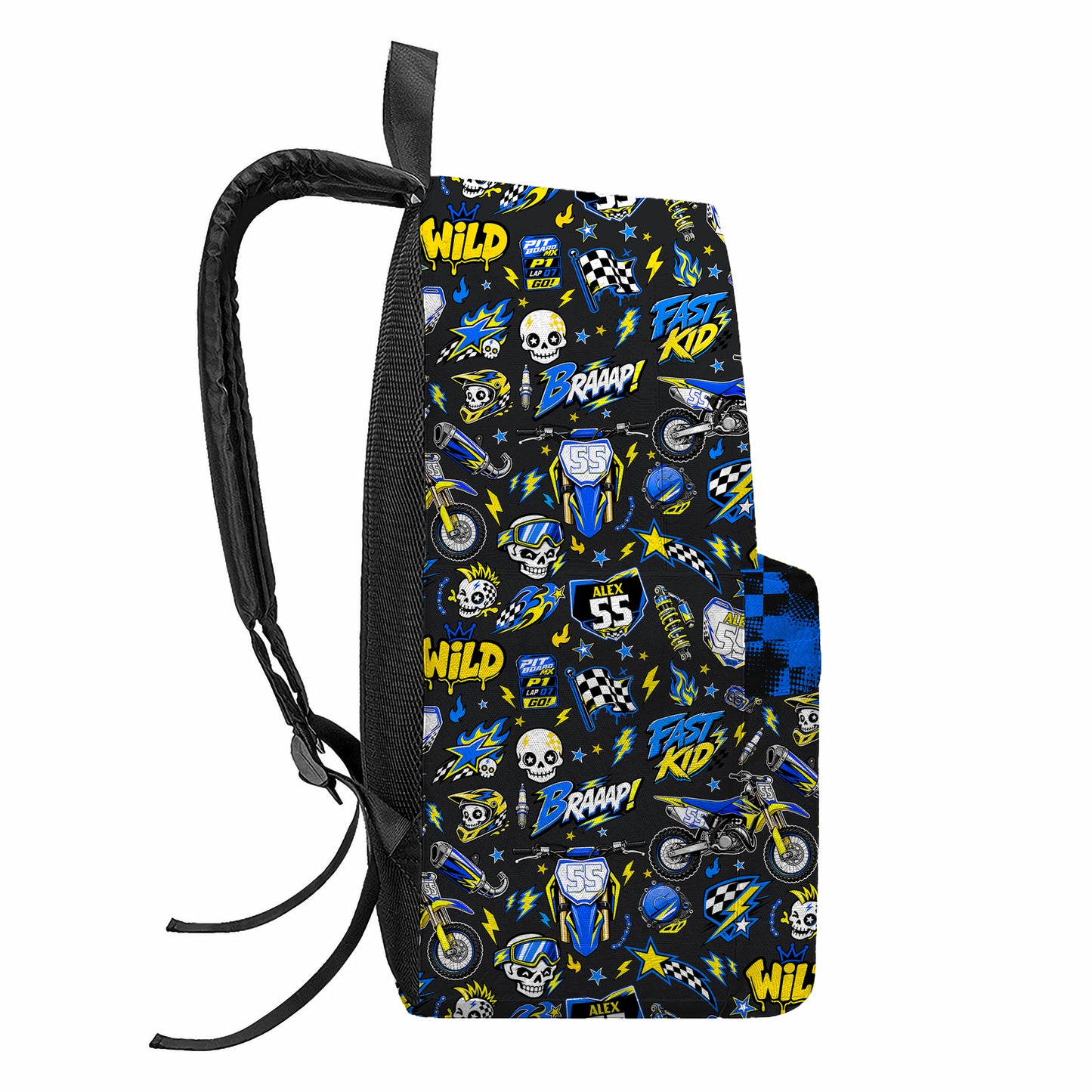 Personalized Suzuki Dirt Bike Backpack – Custom Name & Race Number