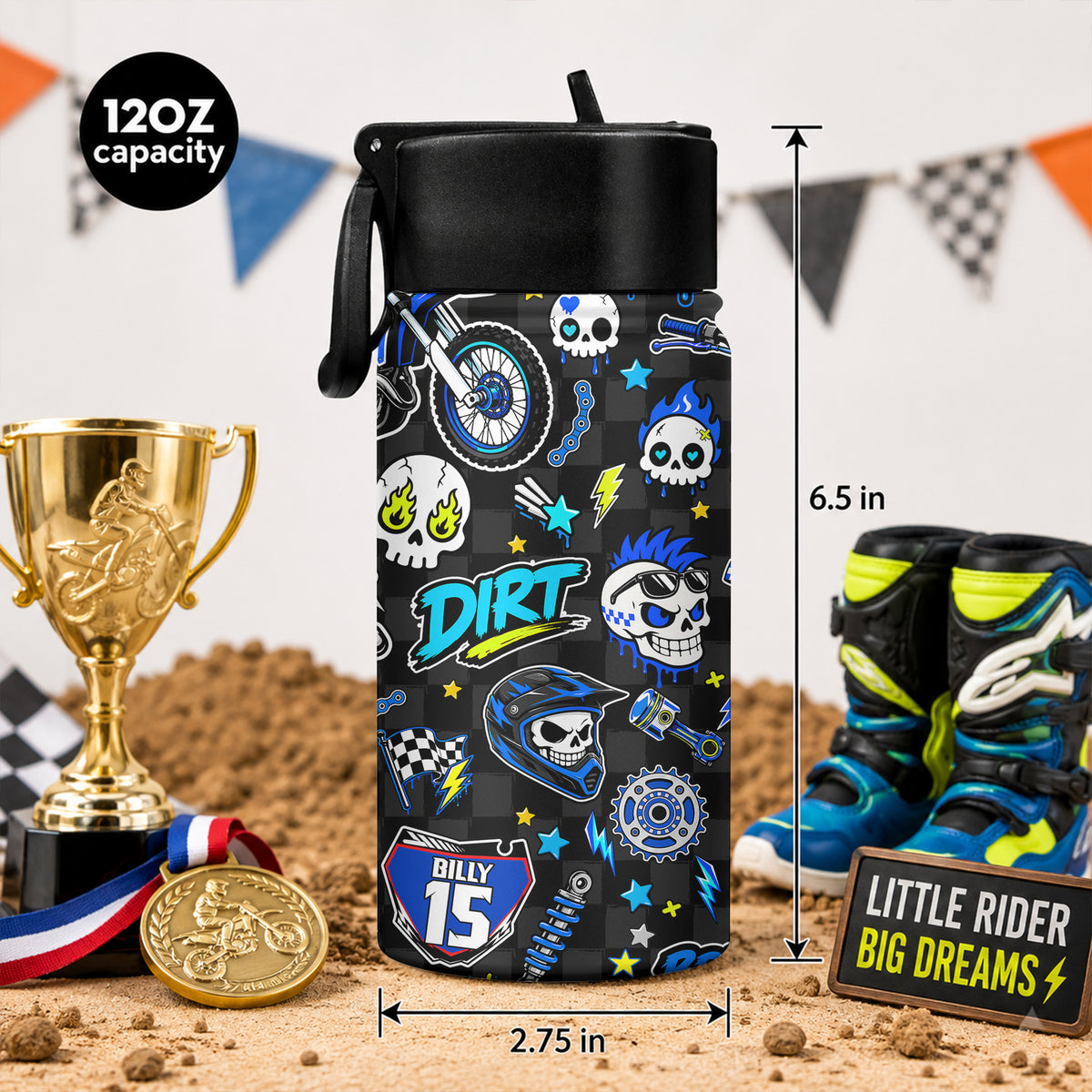 Yamaha Blue Color - Personalized Bottle