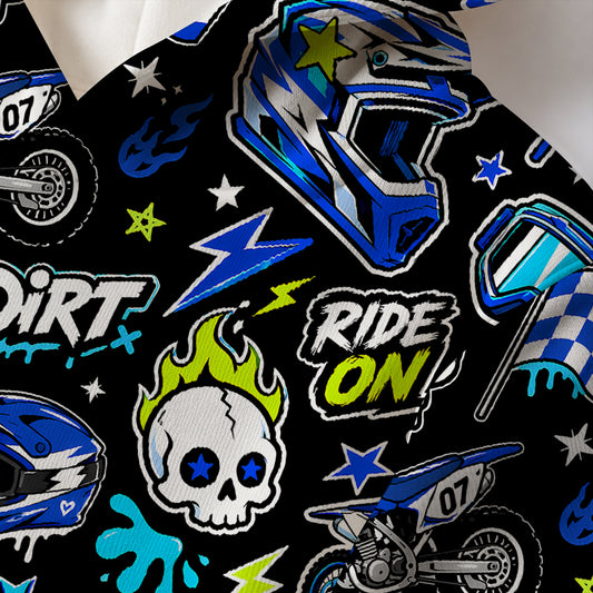 Kids Team Yamaha Blue Dirt Bike Cotton Hoodie Personalized