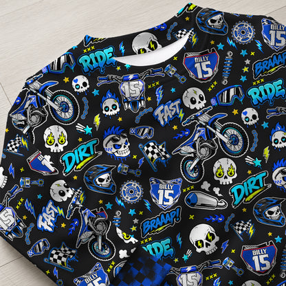Personalized Yamaha Dirt Bike Pajamas – Custom Name Kids Motocross Pajama Set