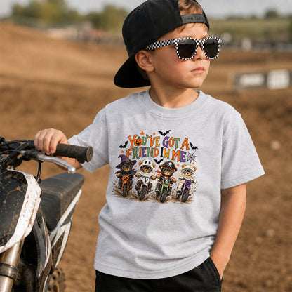 Kids Dirt Bike Boo Crew Riders Graphic Halloween T-Shirt