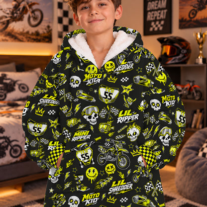 Cobra Dirt Bike Kids Snug Hoodie-Fleece