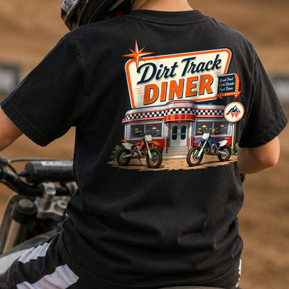 Dirt Track Diner kids motocross tee styled outfit