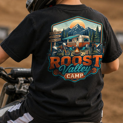Dirtbike Roost Valley Camp kids motocross tee styled outfit