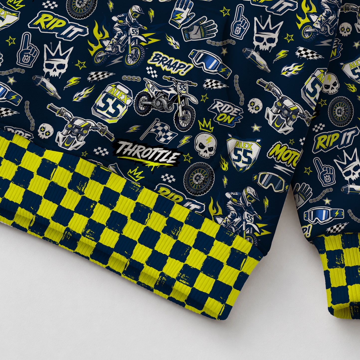 Kids Husqvarna Motocross Cotton Hoodie Personalized