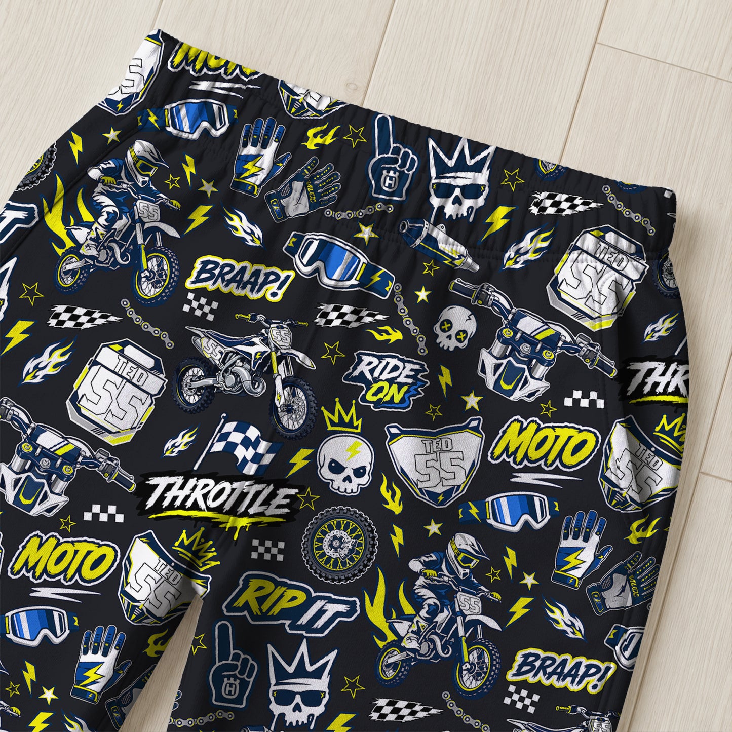 Personalized Husqvarna Dirt Bike Pajamas – Custom Name Kids Motocross Pajama Set