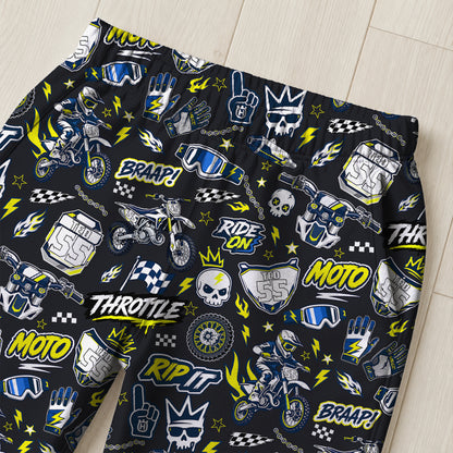Personalized Husqvarna Dirt Bike Pajamas – Custom Name Kids Motocross Pajama Set