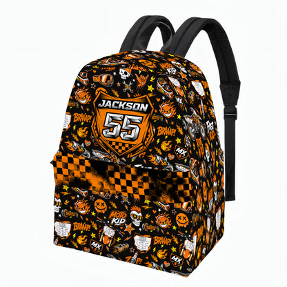 Personalized KTM Dirt Bike Backpack – Custom Name & Race Number