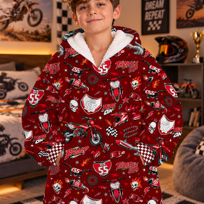 Gasgas Dirt Bike Kids Snug Hoodie-Fleece