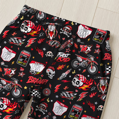 Personalized Honda Dirt Bike Pajamas – Custom Name Kids Motocross Pajama Set