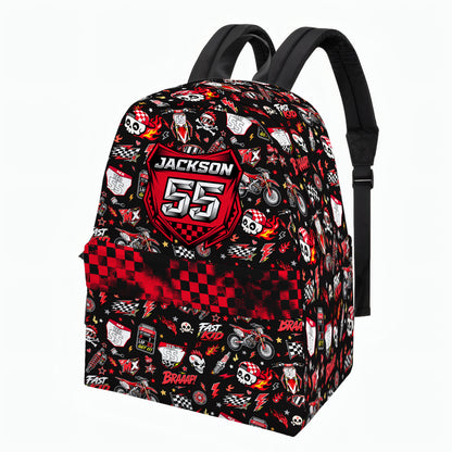 Personalized Honda Dirt Bike Backpack – Custom Name & Race Number