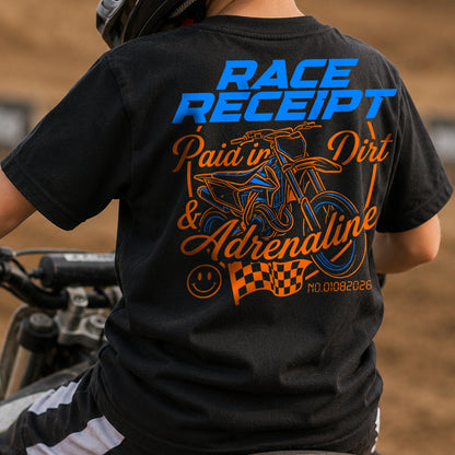 Race Receipt kids motocross tee styled outfit
